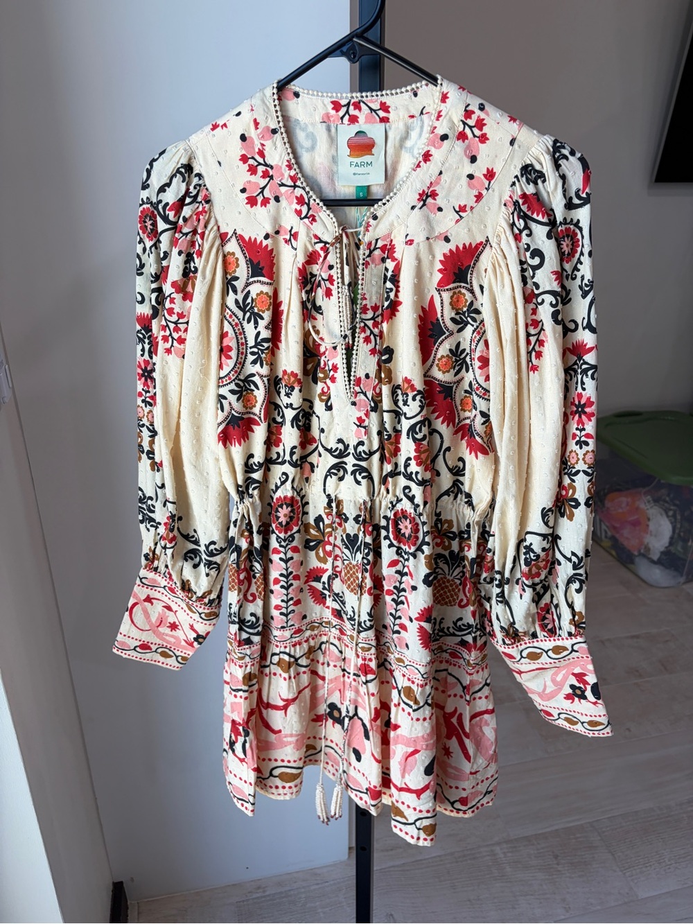 Farm Rio: Cream Cashew Mandala Mini Dress - Picture 8 of 11